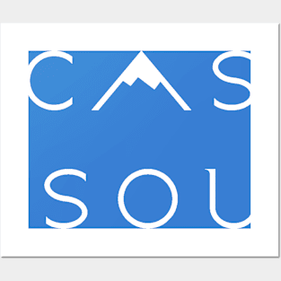 Cascadia Southern Logo (White) Posters and Art